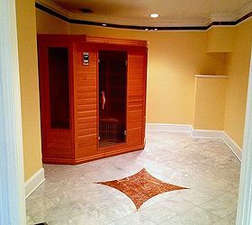 i see a lot of unique homes where owners led the design and implementation, bathroom ideas, bedroom ideas, flooring, home decor, tile flooring, tiling, Once a master closet now a dry sauna