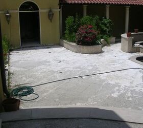 we also replaced the pool deck tile and remodeled the pool before and after, decks, home improvement, outdoor living, pool designs