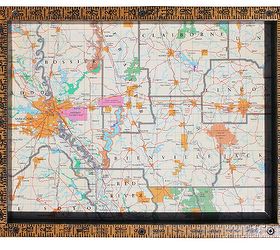 shreveport louisiana map overhauled telephone table, painted furniture, Upcycled Shreveport Louisiana Map Telephone Table by GadgetSponge com