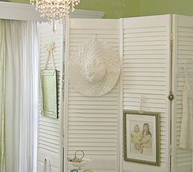 just wanted to share i did some organizing and gave a 2nd guest bedroom some, home decor, organizing, repurposing upcycling, bifold closet doors act as a folding dressing screen