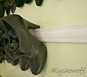just wanted to share i did some organizing and gave a 2nd guest bedroom some, home decor, organizing, repurposing upcycling, molding becomes storage display for heels