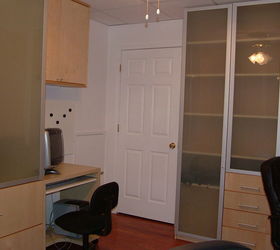 we wanted a built in home office but were on a budget so ikea was the solution, home decor, kitchen cabinets, Desk 3 left and desk 1 right