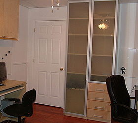 we wanted a built in home office but were on a budget so ikea was the solution, home decor, kitchen cabinets, Desk 3 left and Desk 1 right