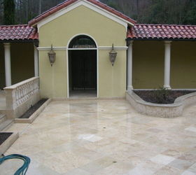 we also replaced the pool deck tile and remodeled the pool before and after, decks, home improvement, outdoor living, pool designs