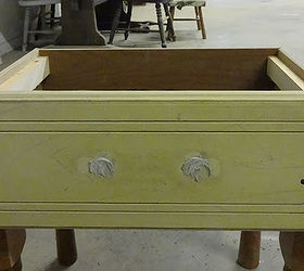 old drawers turned into planter boxes, container gardening, gardening, repurposing upcycling, An old drawer I had left over from a dresser turned media cabinet I filled the holes so I could use different hardware