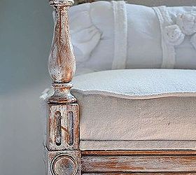 an upholstered chair that has a story to tell, painted furniture, With a distressed finish and flat welting