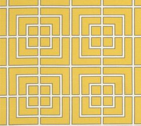 re upholstery, home decor, reupholster, yellow geometric print
