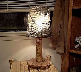i have just made this lamp out of aa a rough draft the lamp shade is a, crafts, repurposing upcycling
