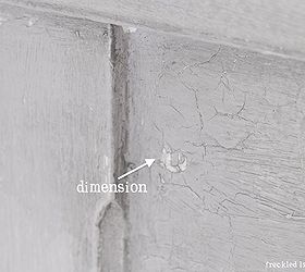 how to create a timeworn weathered and crackle finish on furniture, chalk paint, painted furniture, A closer look at the dimension the crackle medium gives