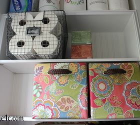 entry cabinets from horrible to adorable, foyer, shelving ideas, storage ideas, Room for storing all of our extra paper products