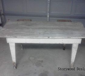 a primitive table gets a new lease on life, home decor, painted furniture