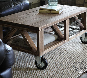 diy truss coffee table, diy, painted furniture, woodworking projects, DIY Coffee Table on Wheels