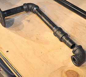 diy pipe shelf, diy, shelving ideas, woodworking projects, 1 2 black pipe is relatively inexpensive and the big box store will cut and thread it for custom lengths