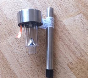 diy garden art, crafts, gardening, I then took a solar light from the Dollar Tree and took the long pole off I dropped the light part solar cell at the bottom into the jar