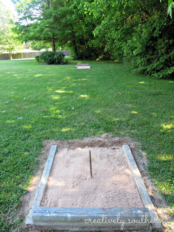 diy horseshoe pit how to build a horseshoe pit hometalk diy horseshoe pit how to build a horseshoe pit hometalk