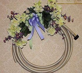 watering hose wreath tutorial, crafts, flowers, gardening, wreaths, This is the wreath I made for my neighbor