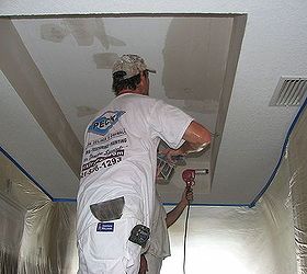 what to do with that 1980 s style kitchen lighting, kitchen design, lighting, After the Kitchen Light is removed It s time for a little drywall and mud work