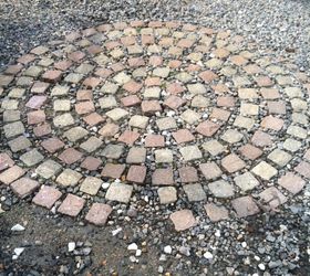 recycled granite block patio, outdoor living, patio, This pattern I saw at a local nursery was my inspiration