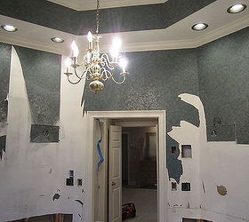 as far as removing the wallpaper this was an easier one best charles, wall decor, The walls had been somewhat primed and the paper stippable
