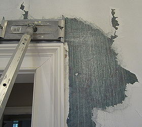 as far as removing the wallpaper this was an easier one best charles, wall decor, Scratch up the vinyl surface so when you wet it the water will soak in