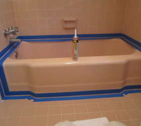 what to do about that leaky shower and tub caulking once and for all best charles, home maintenance repairs, how to, Precisely apply tape to follow the profile of the crack making the outline of the finished caulk line Leave about 3 16 of tile exposed on each side of the crack enough surface for the caulking to get a good grip