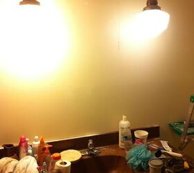 photos of the master bathroom that i m currently working on as you can see there is, bathroom ideas, electrical, flooring, lighting