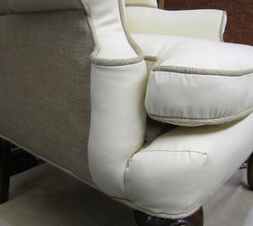 my first custom work for my first customer after i moved from my garage these wing, painted furniture, reupholster