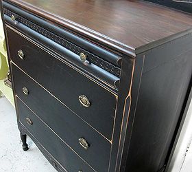 before and after disaster to diva, painted furniture