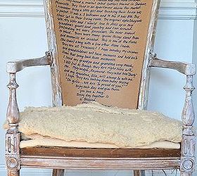 an upholstered chair that has a story to tell, painted furniture, Sharing history underneath the upholstery is exciting and hopefully someone will see it in the future and treasure it