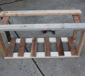 the straw bale pallet crate garden simple attractive and cheap, diy, flowers, gardening, how to, pallet, repurposing upcycling, urban living, Next screw in additional slat boards to create the crate look