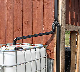 creating a simple and inexpensive rain water collection system, curb appeal, go green, The water then empties into our main storage tank