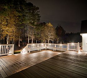custom mini field of dreams, decks, landscape, outdoor living, View of custom deck lighting