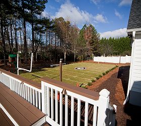 custom mini field of dreams, decks, landscape, outdoor living, Daytime view from deck