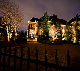 custom in town estate lighting project in buckhead brookhaven ga, curb appeal, electrical, lighting, Showcasing some of the landscape lighting