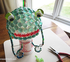 garden art frog prince free tutorial, crafts, gardening, Supplies include wire beads and flat bottom marbles