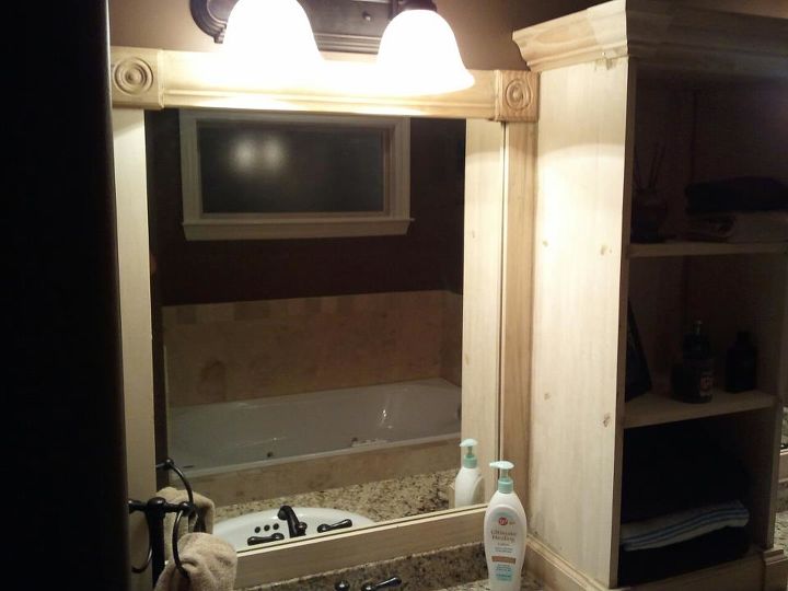 i used this idea and revamped my large bathroom mirror this i used this idea and revamped my large bathroom mirror this