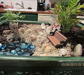 making fairy gardens awaiting for spring to arrive, gardening