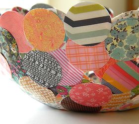 paper mache confetti bowl, crafts, decoupage, Use a one inch circle punch to create the confetti