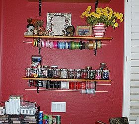 craft room spring clean reorganization, cleaning tips, craft rooms, home office, Ribbon and buttons