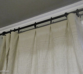 no sew fringe curtains and diy curtain rods, home decor, reupholster, window treatments, Hang and enjoy