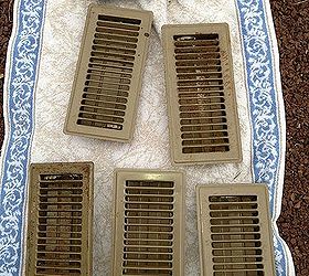 spray painted vent covers, home decor, hvac