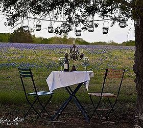 living large an outdoor living room, outdoor furniture, outdoor living, dining in the pasture