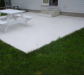 how to paint patio tiles, concrete masonry, painting, patio, porches, After the primer dried we painted the patio porch and floor oil paint This will be the color of the painted lines