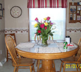 before and after redo with ashley cole mobile home kitchen remake, home decor, kitchen design, Flowers from my son and a refinished kitchen makes one happy gal Thanks for all your help Ashley We had so much fun doing this