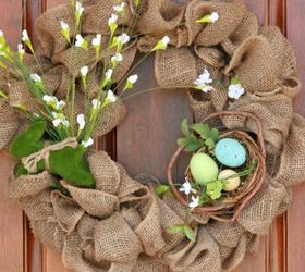 easiest spring burlap wreath, seasonal holiday d cor, wreaths