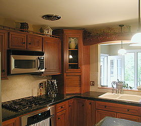 cherry kitchen cabinets, countertops, home decor, kitchen design