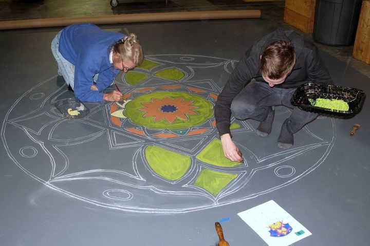 hand painted floor cloth . . . on a budget. | hometalk hand painted floor cloth . . . on a budget. | hometalk