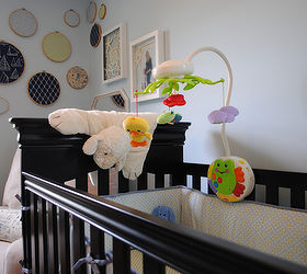 the nautical nursery that changed our lives, bedroom ideas, home decor, Dark wood furniture contrasts with the sandy colored rug and calming blue wall