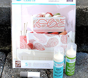 diy painted glass platter tutorial, crafts, I used Martha Stewart Glass Paint and a Paisley Adhesive Silkscreen also from the Martha line