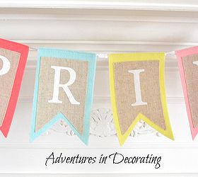 our 2013 spring mantel, seasonal holiday decor, Banner from Target last year